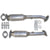 Infiniti QX80 2014-2015 Catalytic Converters 5.6L V8 REAR PAIR top view