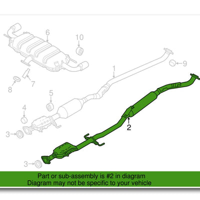 Mazda CX-5 2013-2016 2.5L AWD REAR Catalytic Converter with mid pipe